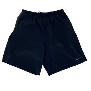 Nike Mens Dri-Fit Distance Swoosh Running Athletic Sweat Shorts Black‎ Size XL